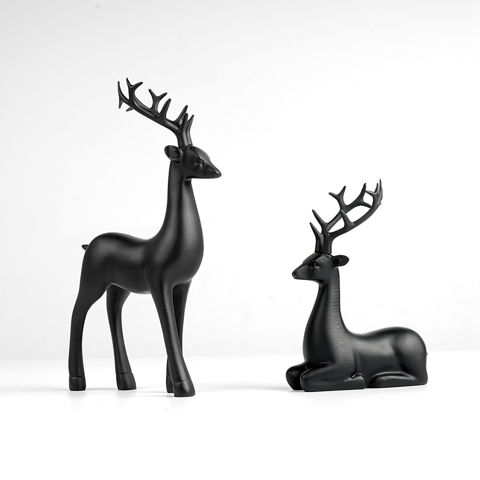 Amazon.com: 2 Pcs Christmas Reindeer Sculpture, Resin Deer
